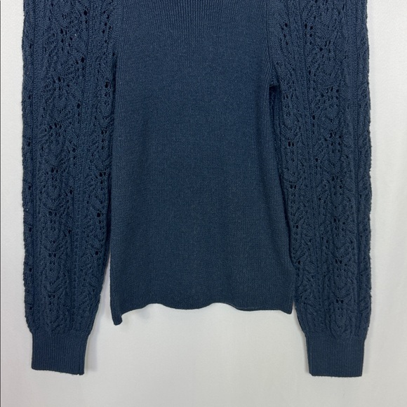 Splendid Pointelle Sweater Size Small Navy Blue Crewneck‎ - Picture 6 of 14